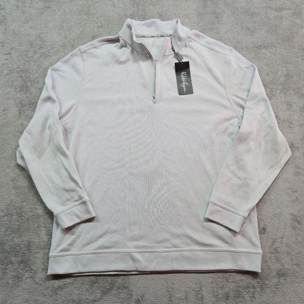 Walter Hagen 1/4 Zip Sweater‎ Mens 2XL Grey Thermal Insulating Moisture Wicking